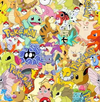 

soft Anime Pokemon Cartoon stretchy spandex Home Decoration Sewing Tissu Telas milk Silk cotton Fabric Print diy kids clothes