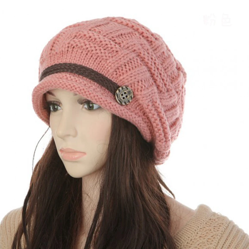 Style 3 Женская вязаная шапка, мягкие хип-хоп шапки Skullies Beanie, шапки для женщин, девушек, шапки, теплые шапки, Повседневные вязаные шапки для осенне-зимнего сезона, шапки - Цвет: Style 3