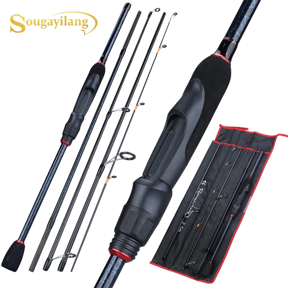 

Sougayilang New 5Section Portable Fishing Rod1.8-2.4m Ultralight Carbon Fiber Travel Spinning/Casting Fishing Rod Fishing Tackle