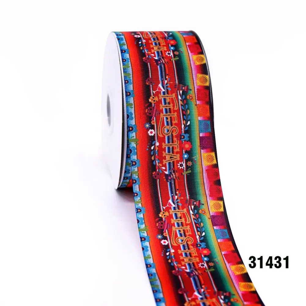 31431 Free shipping 50 yard per size cartoon ribbon printed grosgrain ribbon 31405 - Цвет: 31431