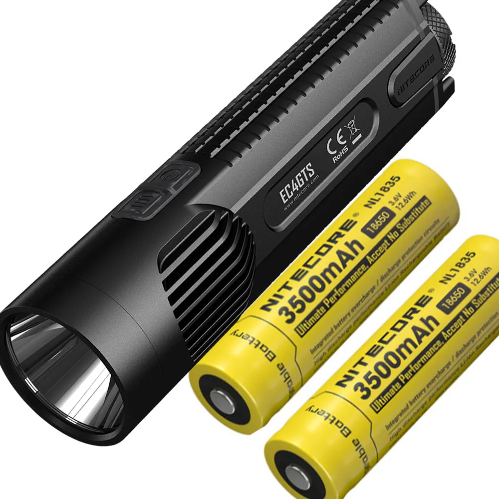 NITECORE EC4GTS тактический фонарь комплект Cree XHP35 HD max 1800 люмен прожектор луч бросок 396 м Открытый Ручной фонарь