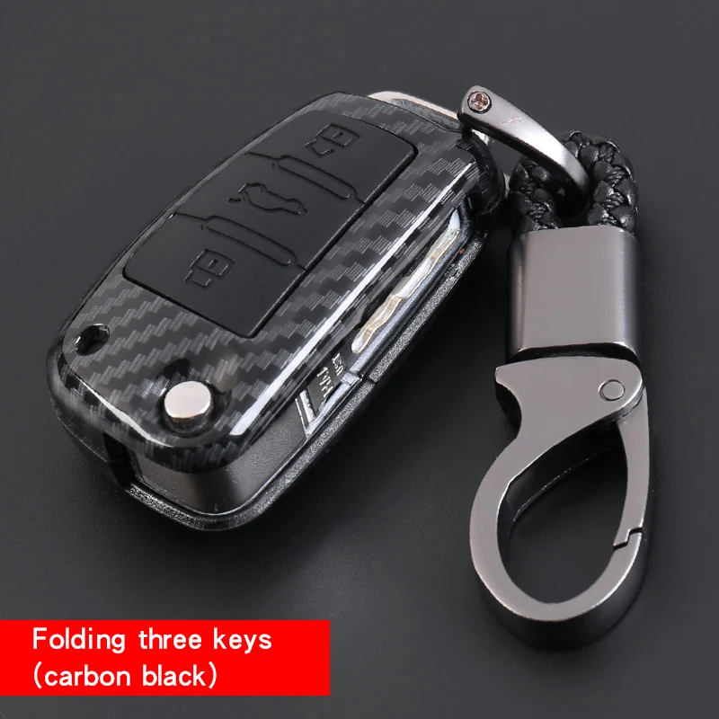 Подходит для Audi key case A3Q3 Q5 Q7 Автомобильный чехол для ключей A1S3A5A7 A6L защитный чехол стиль - Название цвета: Черный