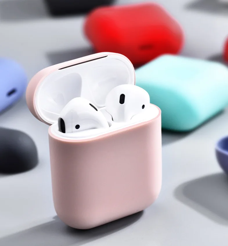 19 цветов s для Apple Airpods 1/2 ярких мягкий ТПУ ультратонкий защитный чехол Air pods чехлы