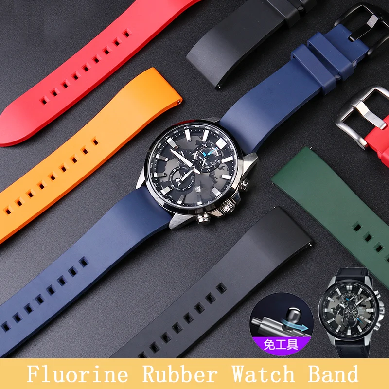 

20mm 22mm for S-eiko Diving Rubber Watch Strap Waterproof Silicone Sport Wrist Band Bracelet Watchband for C-asio EFR-303L