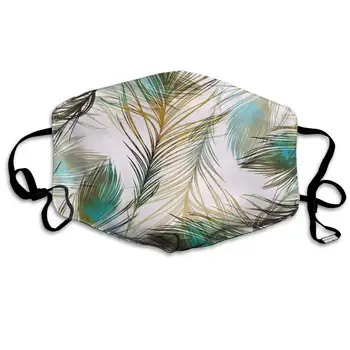 

Reusable Comfy Breathable Air-Outdoor Half Face Masks-Anti Saw Dust Masks-Half Face Mouth Mask For Man Woman Peacock Feathers