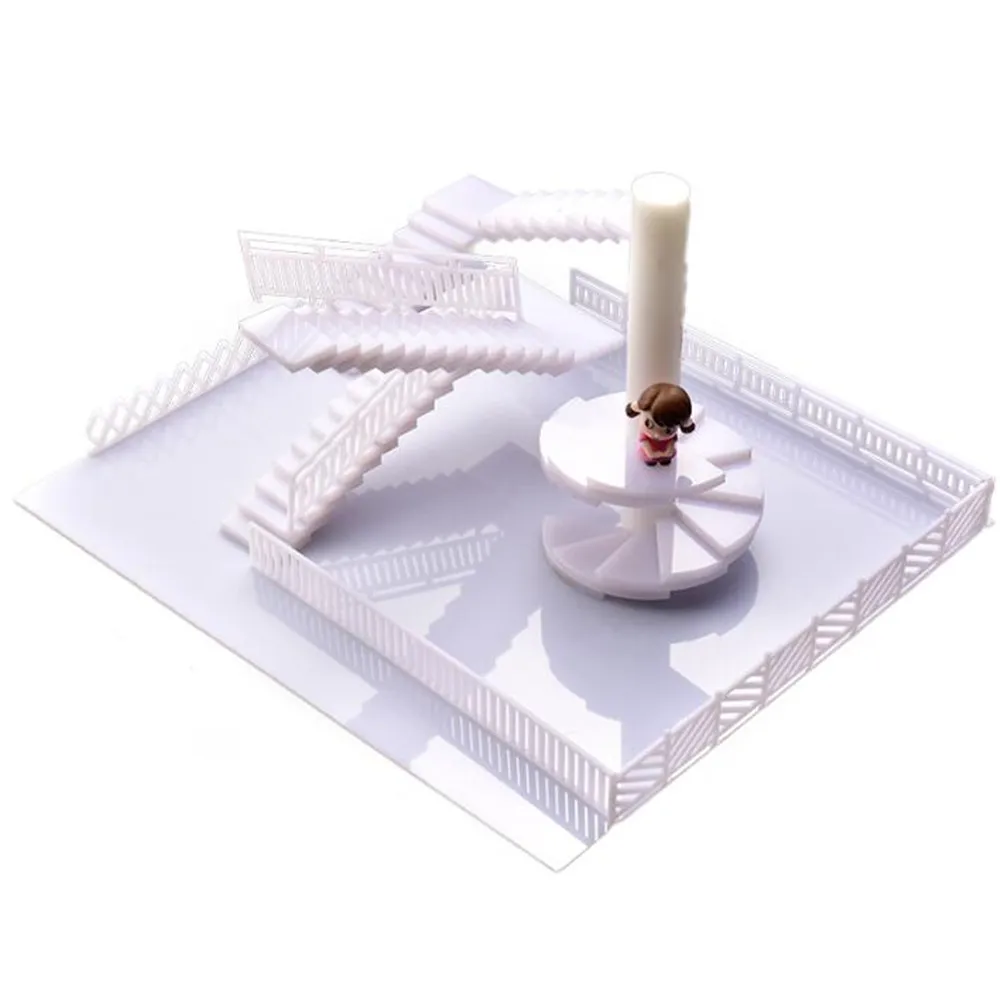 철도 건물 울타리 벽 1/100 1/200 HO Z 스케일, 기차 레이아웃 디자인 디오..