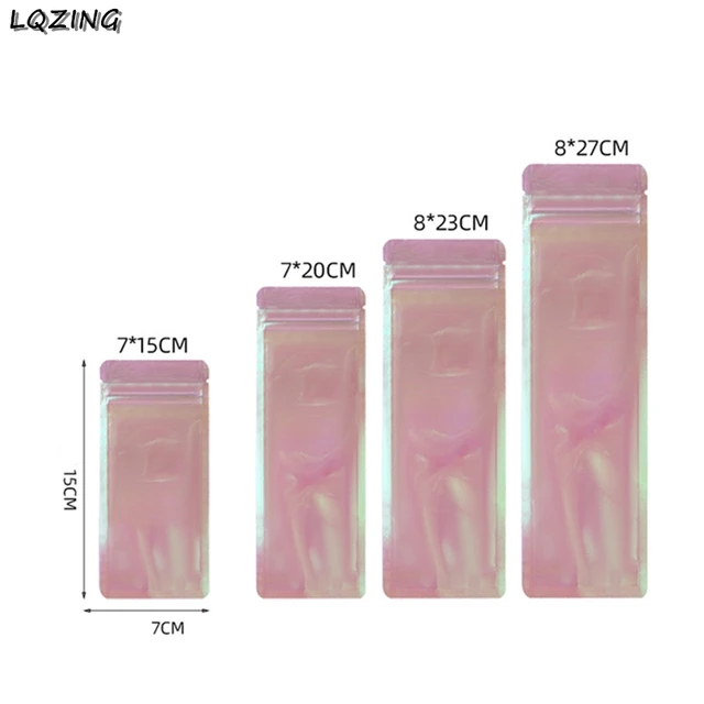 10/100/300Pcs Resealable Zip-lock Bag Cosmetic Laser Packaging