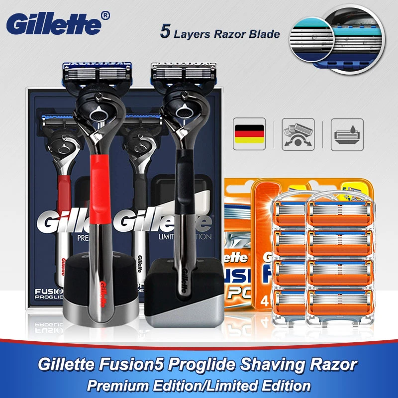 Gillette Fusion 5 ProGlide Limited Premium Edition Razor Gift Pack Shaver Cassettes Blade Replaceable Heads For Men New | Красота и