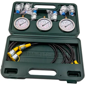 

Pressure Tester Diagnostic Coupling Test Kit 3x Gauge for Excavator Hydraulic