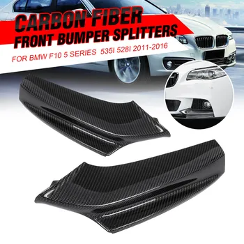 

2x M Sport Real Carbon Fiber Car Front Bumper Splitter Lip Lower Diffuser Lip Spoiler For BMW F10 5 Series 535i 528i 2011-2016