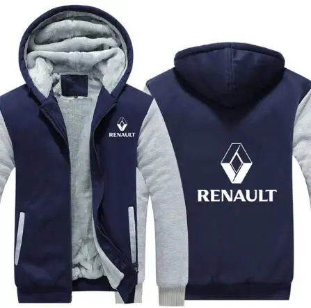 Толстовки Renault, куртка с капюшоном, Зимний пуловер для мужчин, унисекс, повседневная шерстяная подкладка, флисовое мужское пальто, толстовки Renault