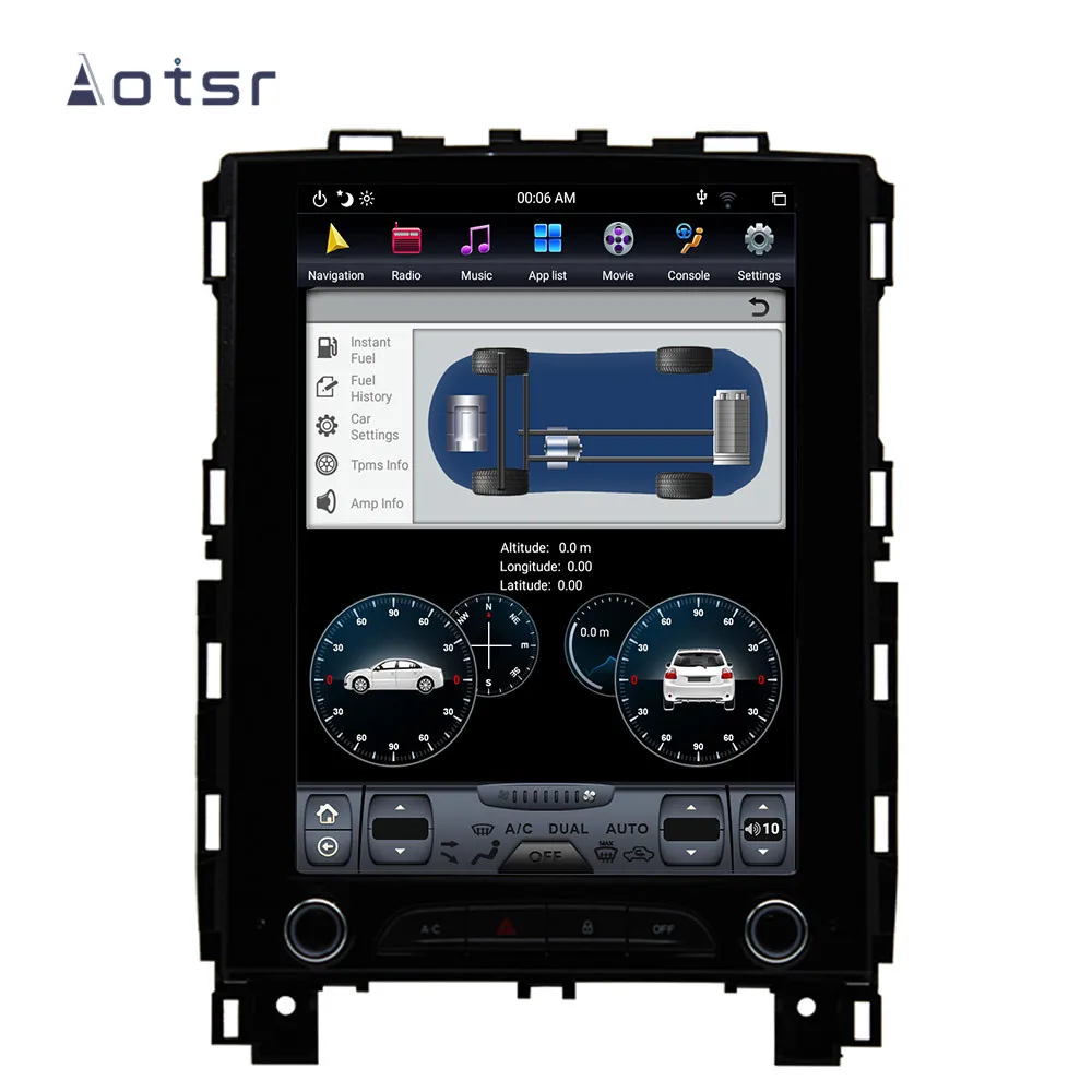 Sale Aotsr Tesla 10.4“  Vertical screen Android 8.1 Car DVD Multimedia player GPS Navigation For Renault Koleos/Megane 4 2016-2018 5