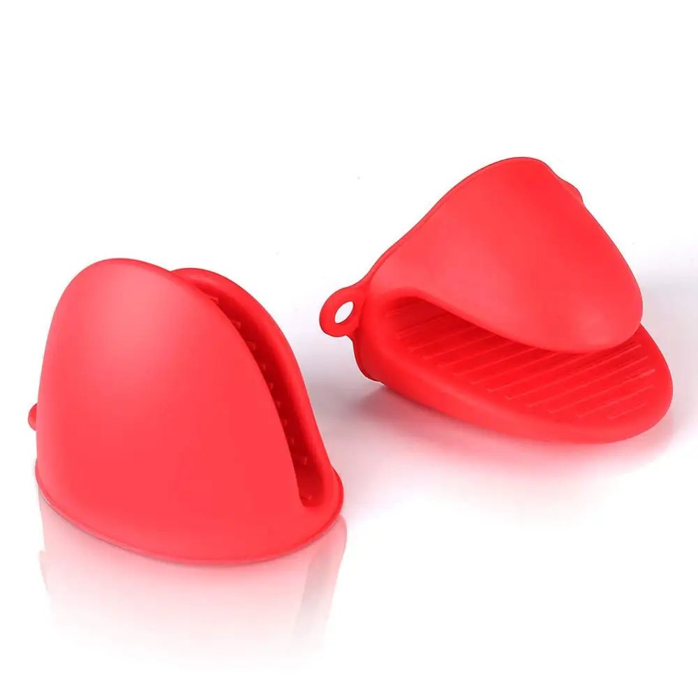 

Silicone Heat Resistant Gloves Clips Insulation Anti-slip Pot Bowel Holder Cooking Baking Microwave Oven Mitts Kitchen Gloves