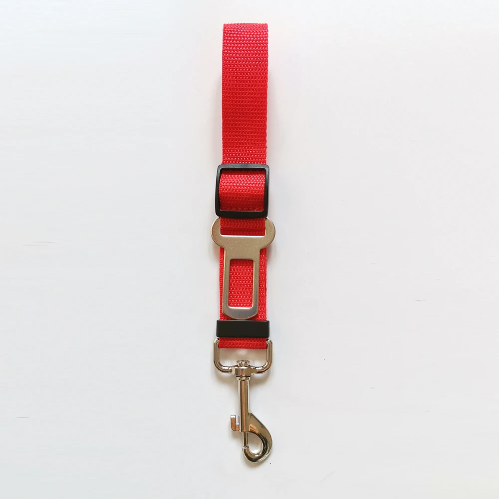 Vehicle Car Pet Dog Seat Belt Puppy Car Seatbelt Harness Lead Clip Pet Dog Supplies Safety Lever Auto Traction Products - Цвет: Red