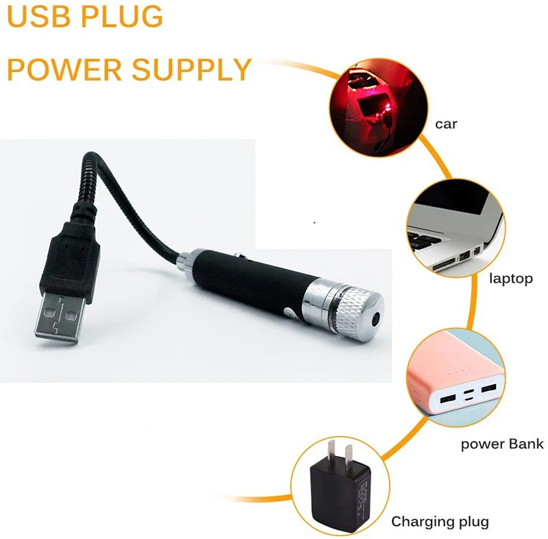 USB-Universal-Laser-Projector-Light-MINI-LED-Star-Effect-Decorative-Light-2-Colors-DJ-Disco-Car