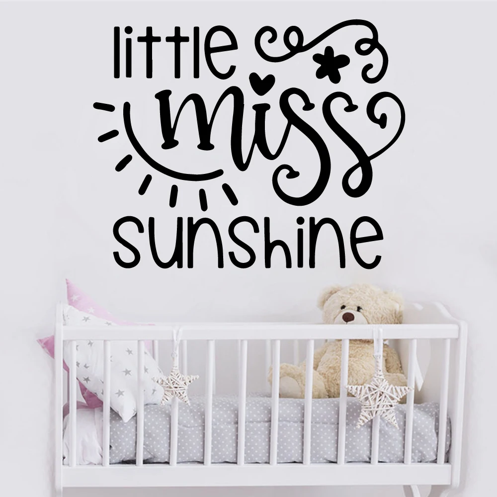 Креативные маленькие наклейки miss sunshine для домашнего интерьера настенные Стикеры