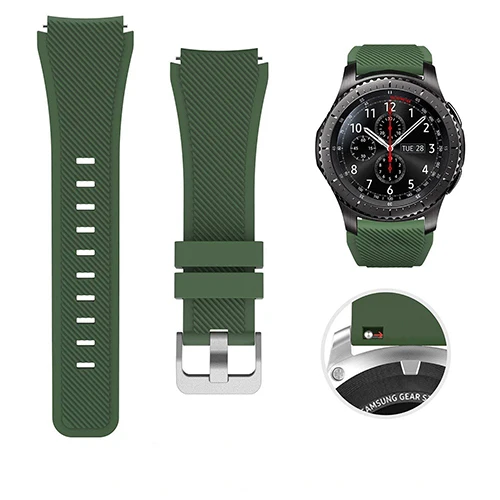 22 мм силиконовый ремешок для samsung Galaxy Watch 46 мм высококачественный спортивный ремешок для samsung gear S3 Classic/Frontier huawei Watch Gt - Цвет ремешка: color 3
