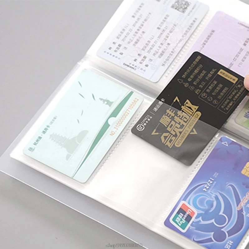 240 Slots Transparent PP Cover Business Card Book Large Capacity Holders Ticket Collection Clip Ja19 21