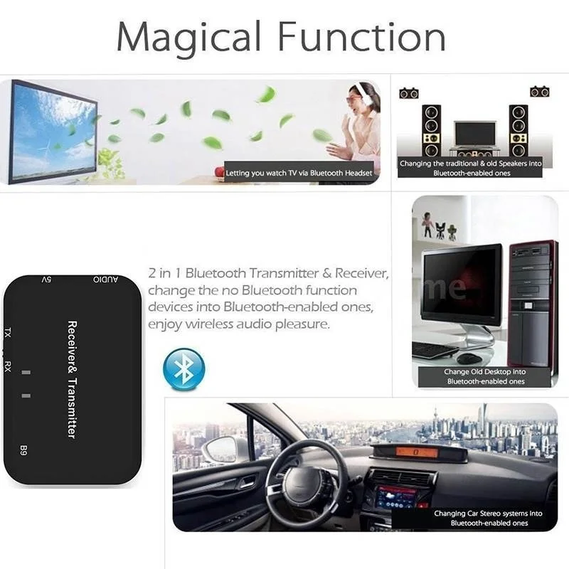 Высокое качество 2 в 1 Bluetooth передатчик и приемник для Android IOS Phone system PAD