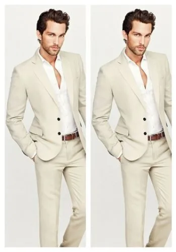 Ivory-Notch-Lapel-Two-Buttons-Jacket-Men-Suits-Latest-Coat-Pant-2-Pieces-Custome-Made-Slim (1)