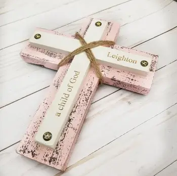 

Personalized First Communion Cross 8x10 inch, Baptism Gift Boy Girl Christening Nursery Decor Godparents Gift Custom Wood Cross