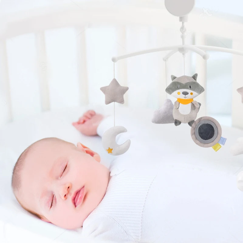 Baratos Soporte para cuna de bebé juguetes sonajeros para bebé 0 12 meses caja de música cama de juguete carrusel para cunas juguetes móviles para niños juguete sonajero