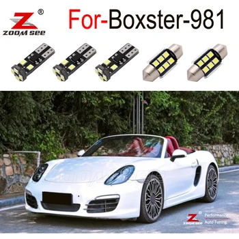 

7pc LED footwell door lamp + LED Interior trunk Lights bulb For Porsche for Boxster 981 Base S ( 2012 + )