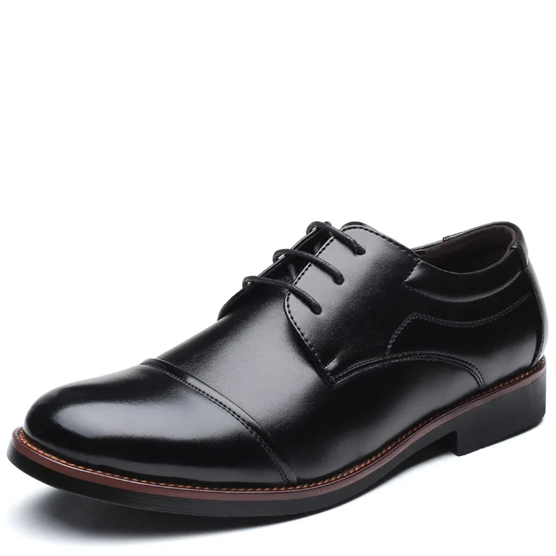 Mazefeng/мужские туфли в деловом стиле из мягкой лакированной кожи с острым носком для мужчин; мужские оксфорды на плоской подошве; большие размеры 39-48