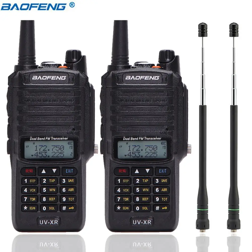 2 PCS Baofeng UV-XR 10W Powerful cb set IP67 Waterproof Walkie Talkie 10KM Long Range Two Way Radio Add Telescopic antenna | Мобильные