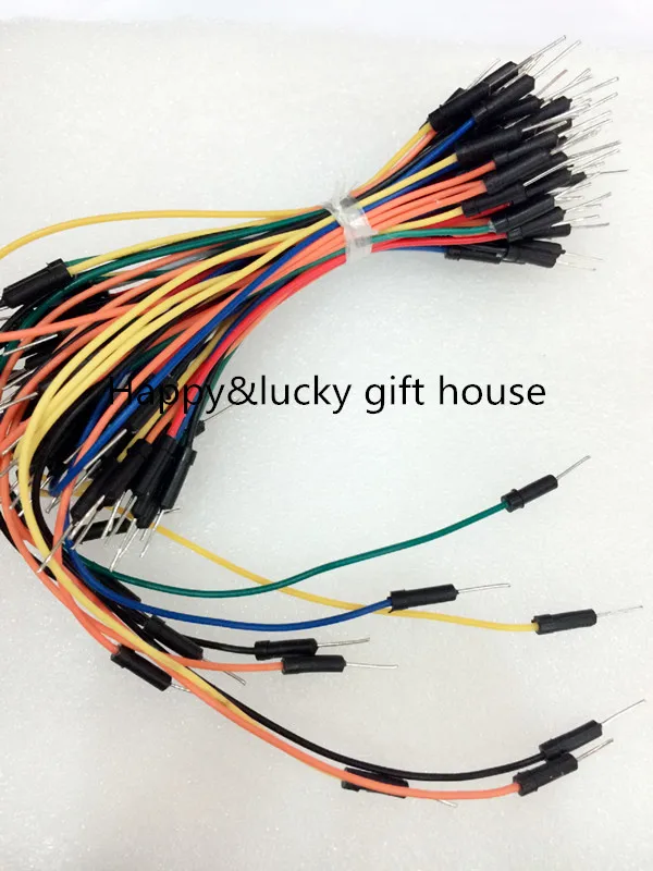 Wholesale free shipping 65pcs Flexible Breadboard Jumper Mix Color Male to Male Solderless Cable Wire wholesale Dropshipping