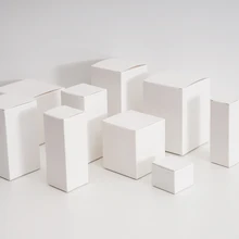 50 stücke/Allgemeine zweck weiß kleine geschenk box verpackung box 350g quadrat leere karton box spot kosmetik farbe box(China)