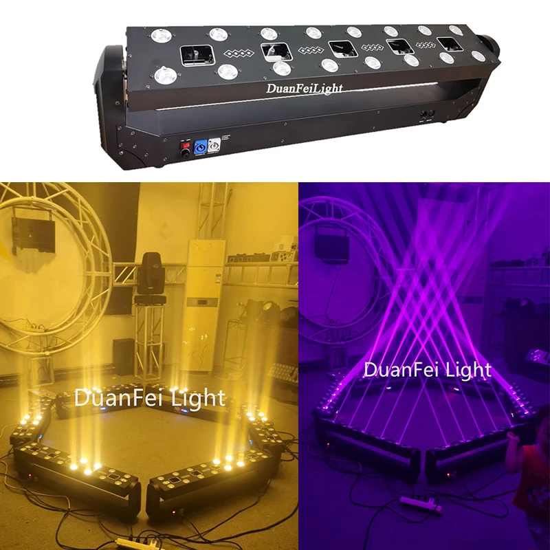 (2шт + flycase) Новый мощный светодиодный лазерный луч с движущейся головкой RGB