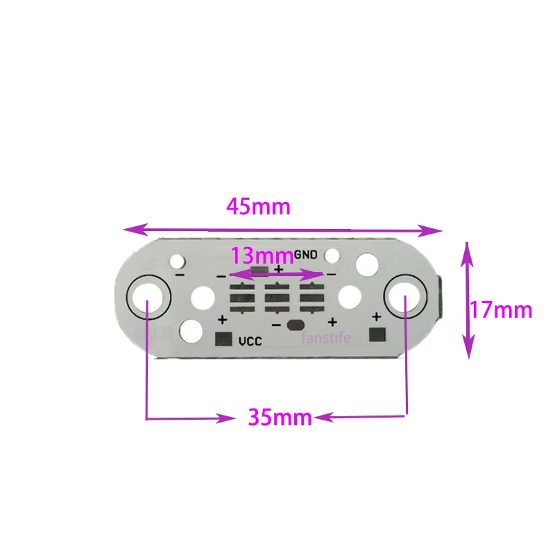 3Leds 3535 High Power Windowsill Led Light Board 17*45mm XPE/XPG/ XTE Aluminum Substrate SMT