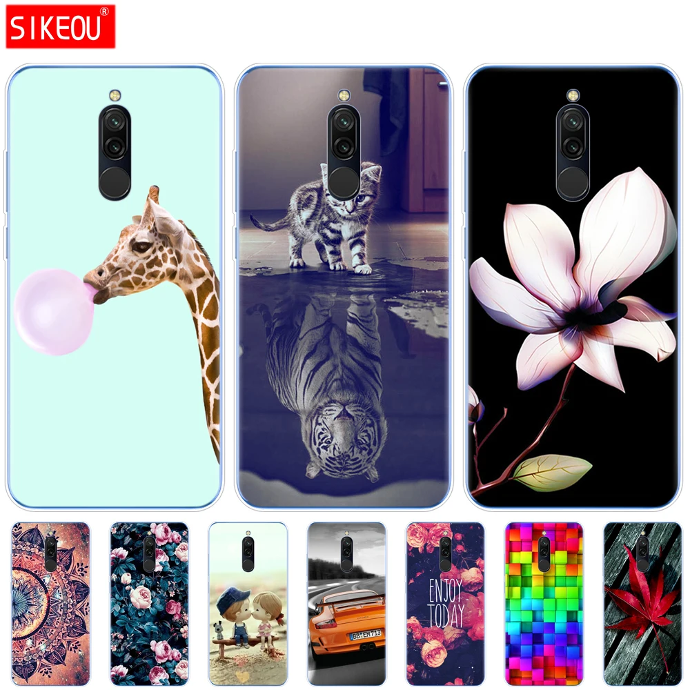 Силиконовый чехол для xiaomi redmi 8 чехол s полная защита мягкая задняя крышка из ТПУ на redmi 8 бампер hongmi 8 чехол для телефона coque cat