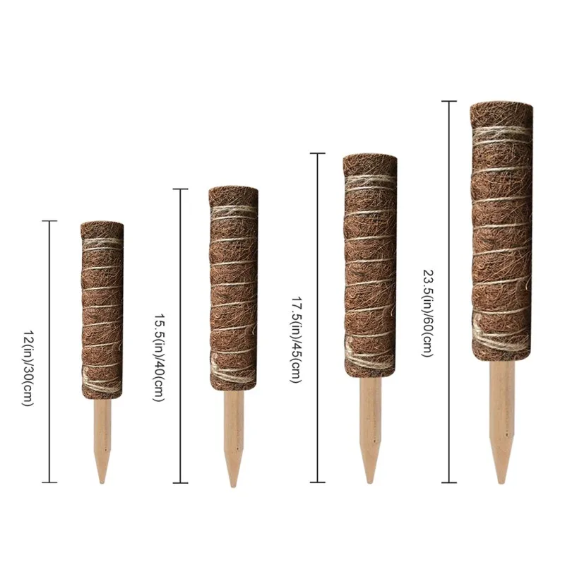 

Plant Support Totem Pole 4pcs Coco Coir Poles Support Indoor Plants To Grow Upwards - Use Moss Poles Individually Or Together