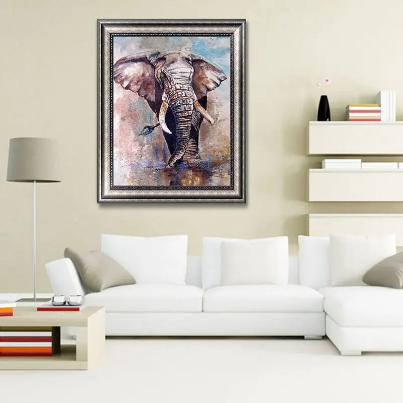 Elephant DIY 5D Full Diamond Painting Embroidery Cross Stitch Kit Rhinestone  Room Decor Craft Q6PE