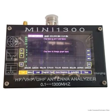 UV+ HF Mini1300 4," сенсорный ЖК 0,1-1300 МГц 13.GHz HF/VHF/UHF ANT SWR антенна анализатор метр+ аккумулятор
