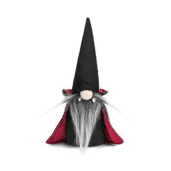 

Halloween Faceless Dwarf Doll/ Black Witch Cloak Hat/Toys/Table Decoration/Horror Atmosphere Dress Up Supplies/Halloween Gifts