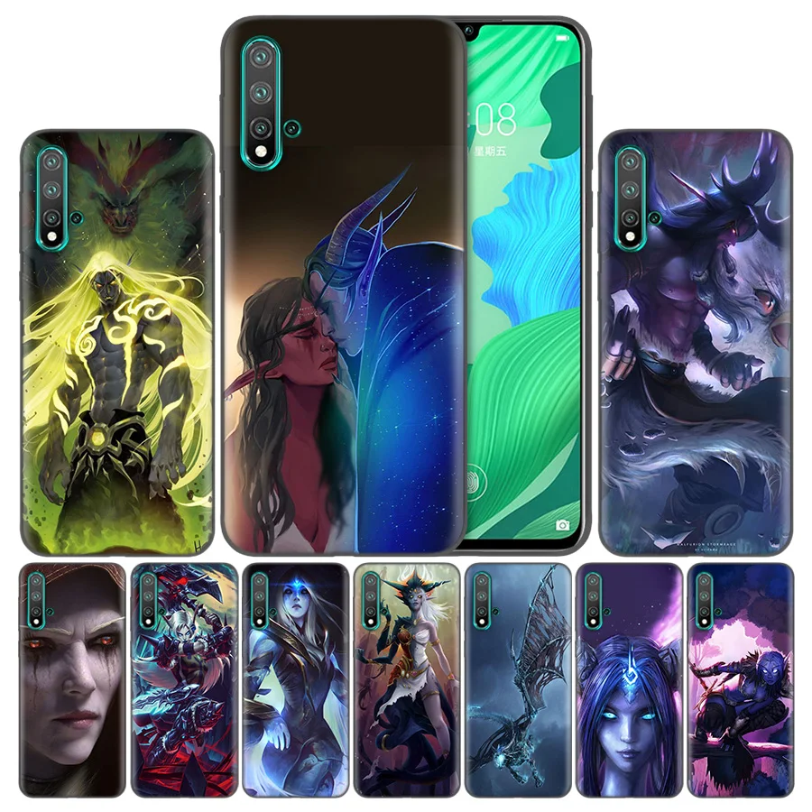 

World of Warcrafts Bag Soft Cover Cases For Huawei Honor 20 P20 P Smart Z Nova 5 Y6 Y7 Y9 lite Pro Plus 8X 2019 Capa Coque