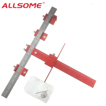 

ALLSOME Inch/Metric Cabinet Hardware Jig Drill Guide for 4mm 5mm Drill Bit Power Tool Woodworking Drill Guide Tool