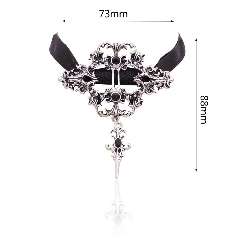 Крутое готическое растительное животное ожерелье для женщин и мужчин грагон летучая мышь Орел сердце роза кулон ожерелье вечерние Ювелирные изделия Подарки - Окраска металла: 002-Bl