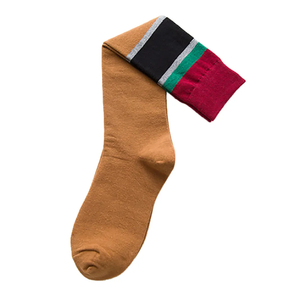 Womail, 1 пара, гольфы, женские модные Лоскутные Полосатые гольфы, женские носки, хлопковые зимние носки