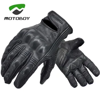 

MOTOBOY Motorcycle Riding Gloves Knight Motorbike glove Off-road Protection Made of Goat leather Anti-fall breathable sheepskin