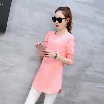 

Women's O-Neck Long Shirts Casual Long Sleeve Ladies Tops Fashion Women T Shirt Female Tops