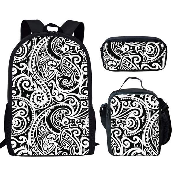 Fashion Polynesian Traditional Tribal School Bags for Teenager Girls Primary Student Back to School Kids Backpacks