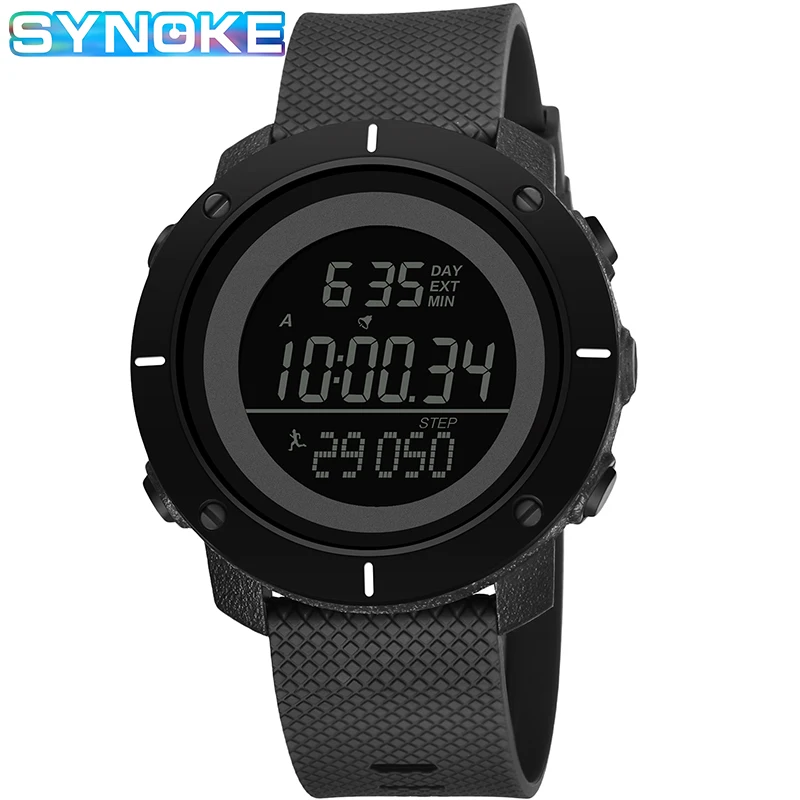 

SYNOKE Watch Men Sports Digital Electronic Watches Fashion Sport LED 50M Waterproof Wristwatch Shock Montre de sport pour homme