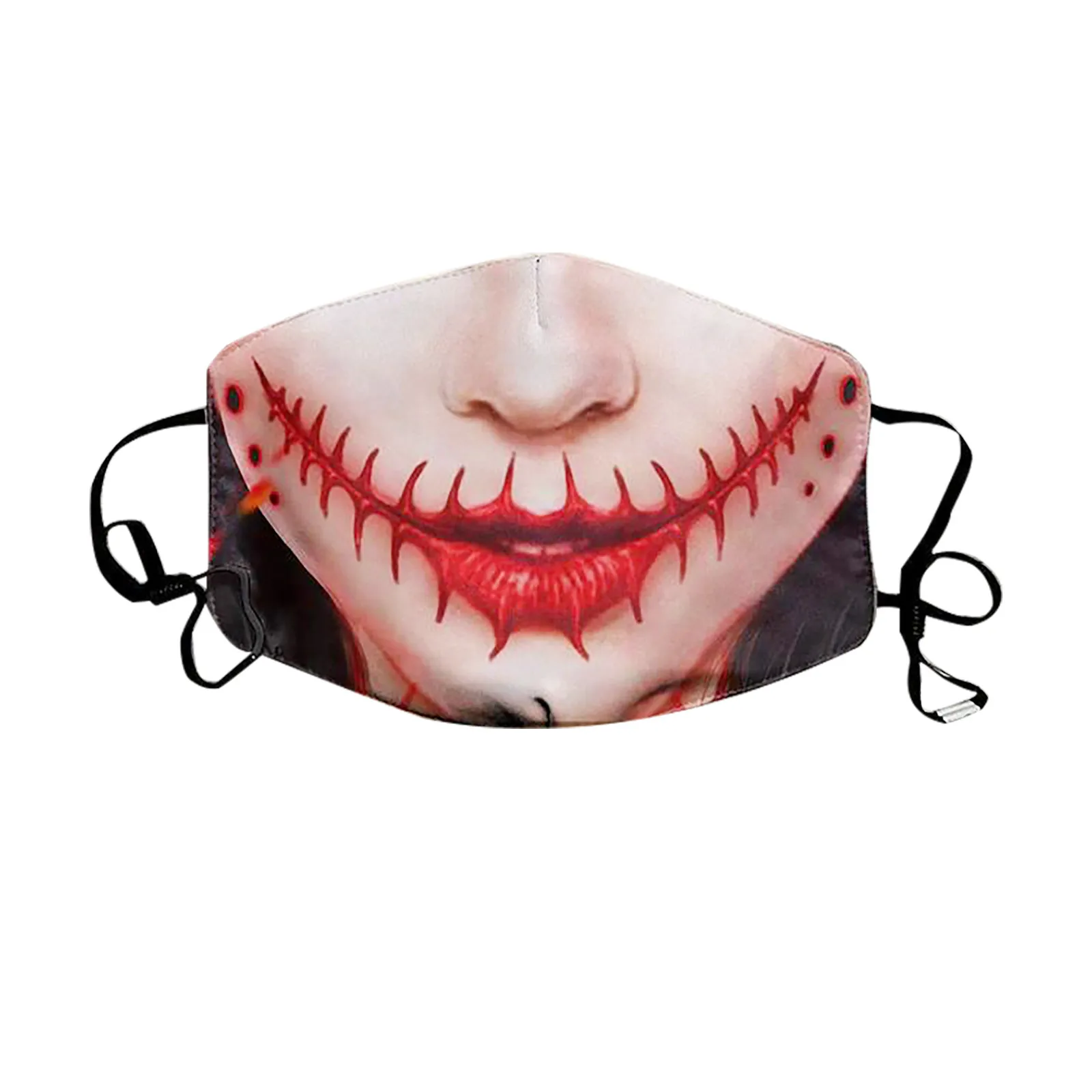 Horror Printing Reusable Face Mask For Women Christmas Masks Halloween Cosplay Mascarillas Navidad Masque Noel Mascaras | Тематическая
