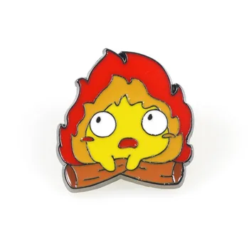 

12pcs Anime Howl's Moving Castle Pin and Brooch Enamel Badge Backpack Bag Jeans Clothes Lapel Pins brooches gift fashion Jewelry
