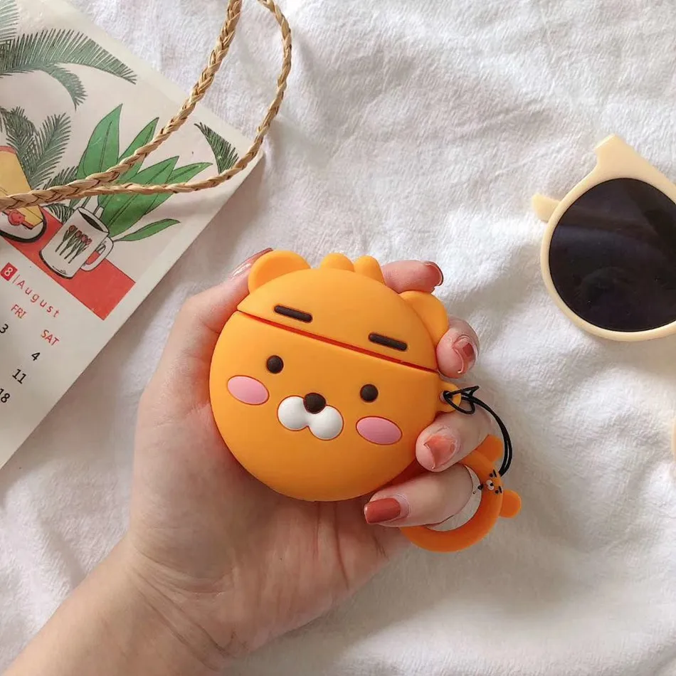 584D For Apple Airpods Case Cute Earphone Case for Airpods 2 Cover Penguin Silicone Panda Bag Wireless Earbuds Case Cover for Earpods - Цвет: 584D