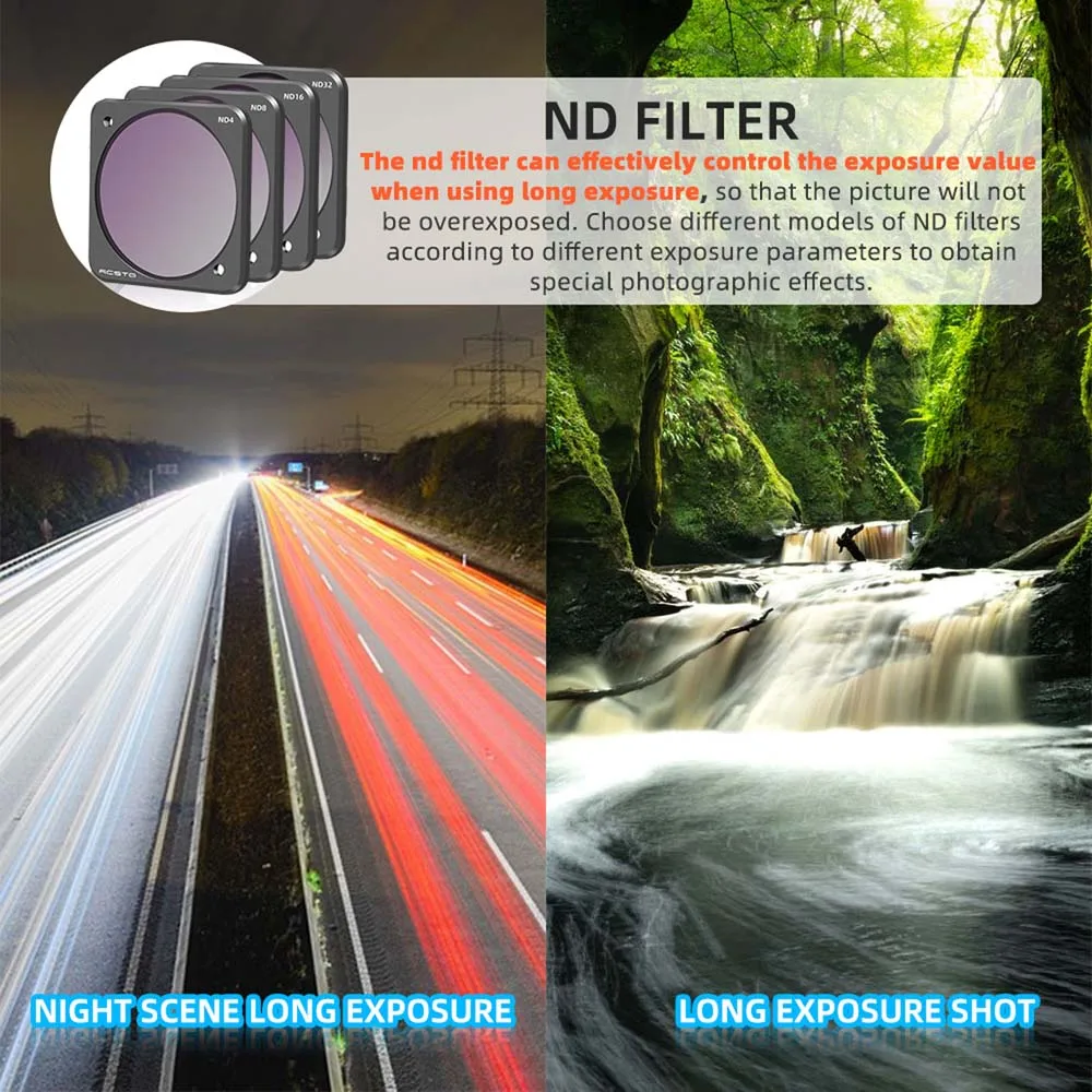 For DJI ACTION 2 Filter Camera Professional SART UV CPL ND4 ND8 ND16 ND32 Lens Filter Set Accessories